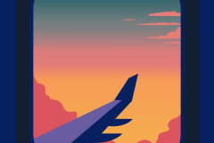 Airplane-view_sunset